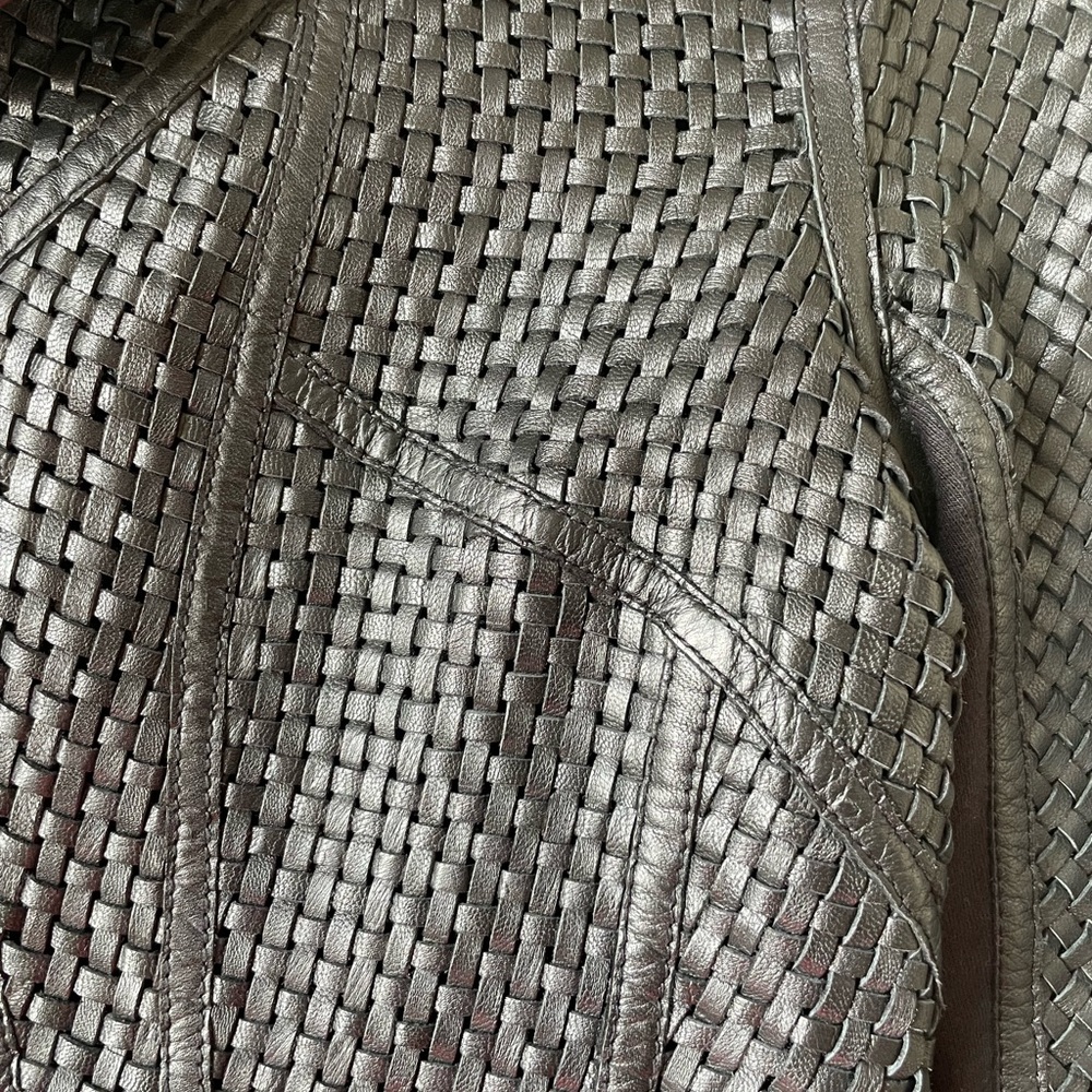 Improvd Woven 100% Genuine Leather Jacket Size XS - Picture 13 of 14